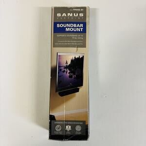 Sanus Soundbar Mount ~ Up to 15lbs, Wall-Mount, Under-TV, Black